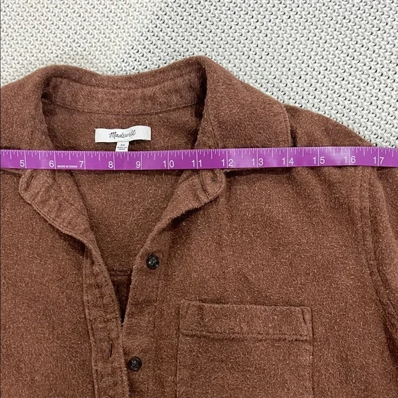 Madewell Brown Button Down Shirt - Picture 8 of 11